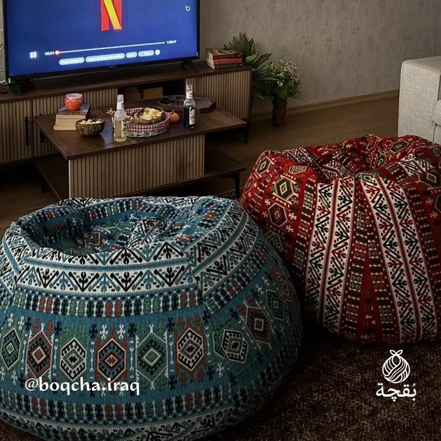 بقچتان أمام التلفزيون داخل البيت